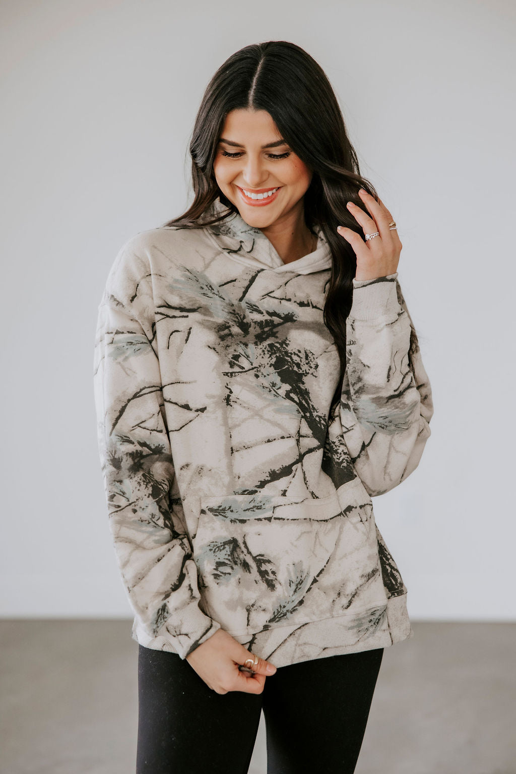 image of Mist Dune Camo Hoodie by Lily & Lottie