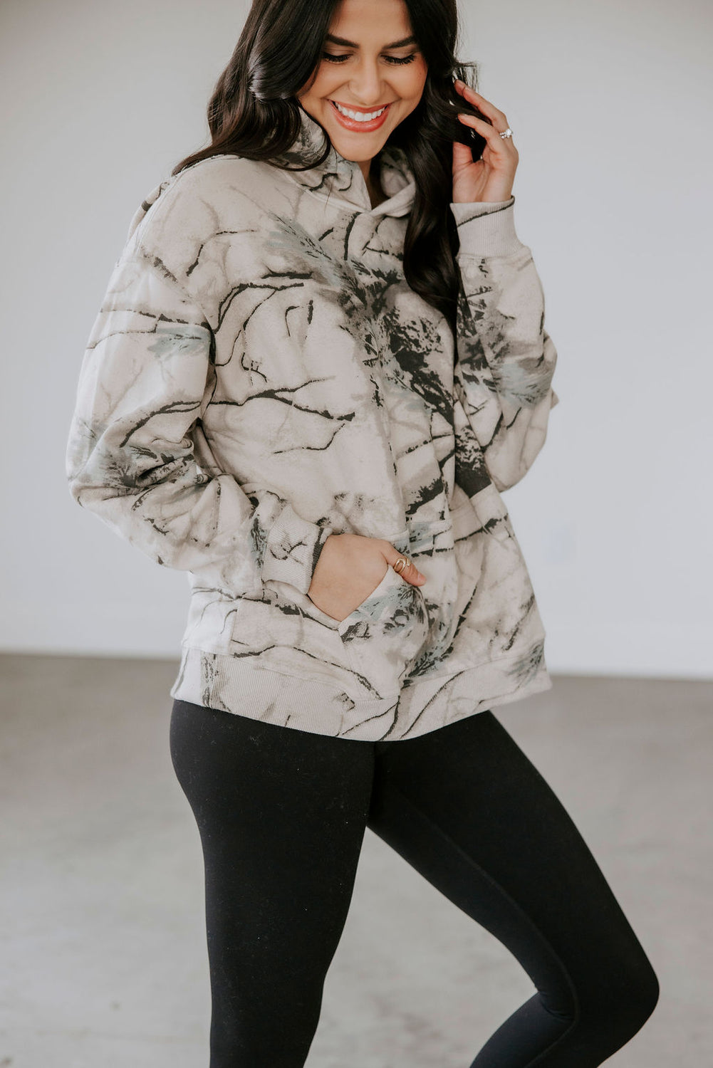 Mist Dune Camo Hoodie by Lily & Lottie