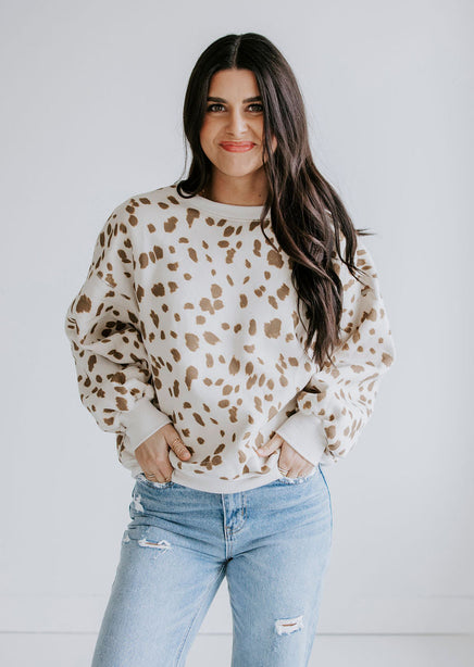 Jenelle Animal Print Crew product view