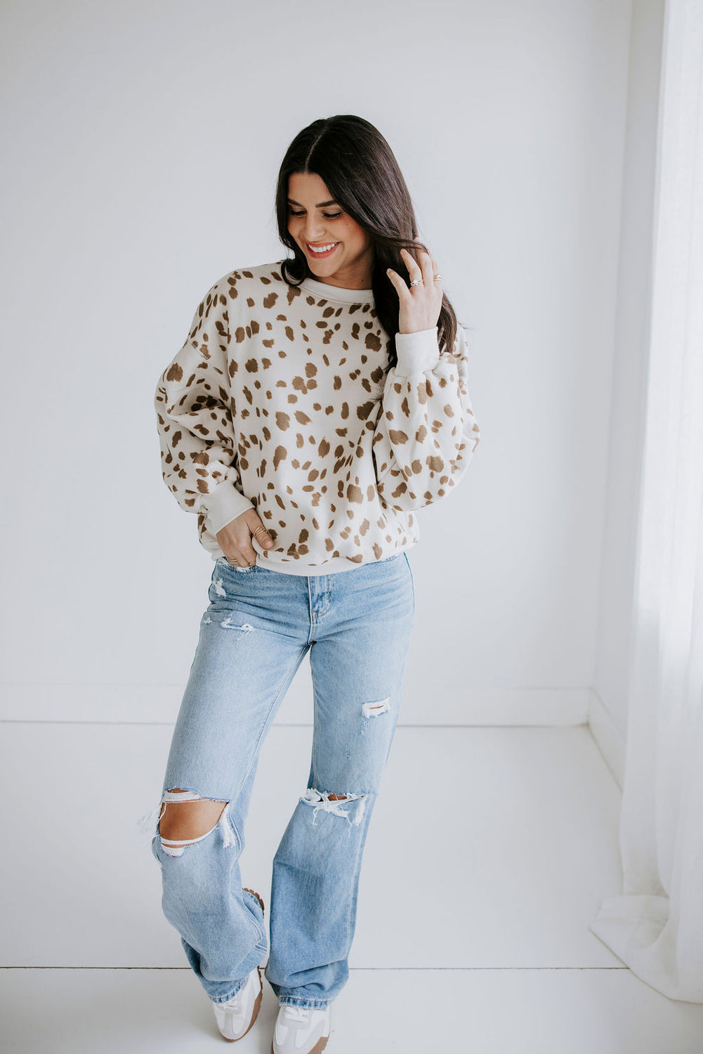 Jenelle Animal Print Crew