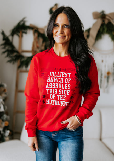 Curvy Jolliest Bunch Graphic Sweatshirt