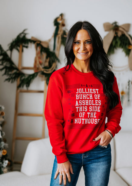 Curvy Jolliest Bunch Graphic Sweatshirt