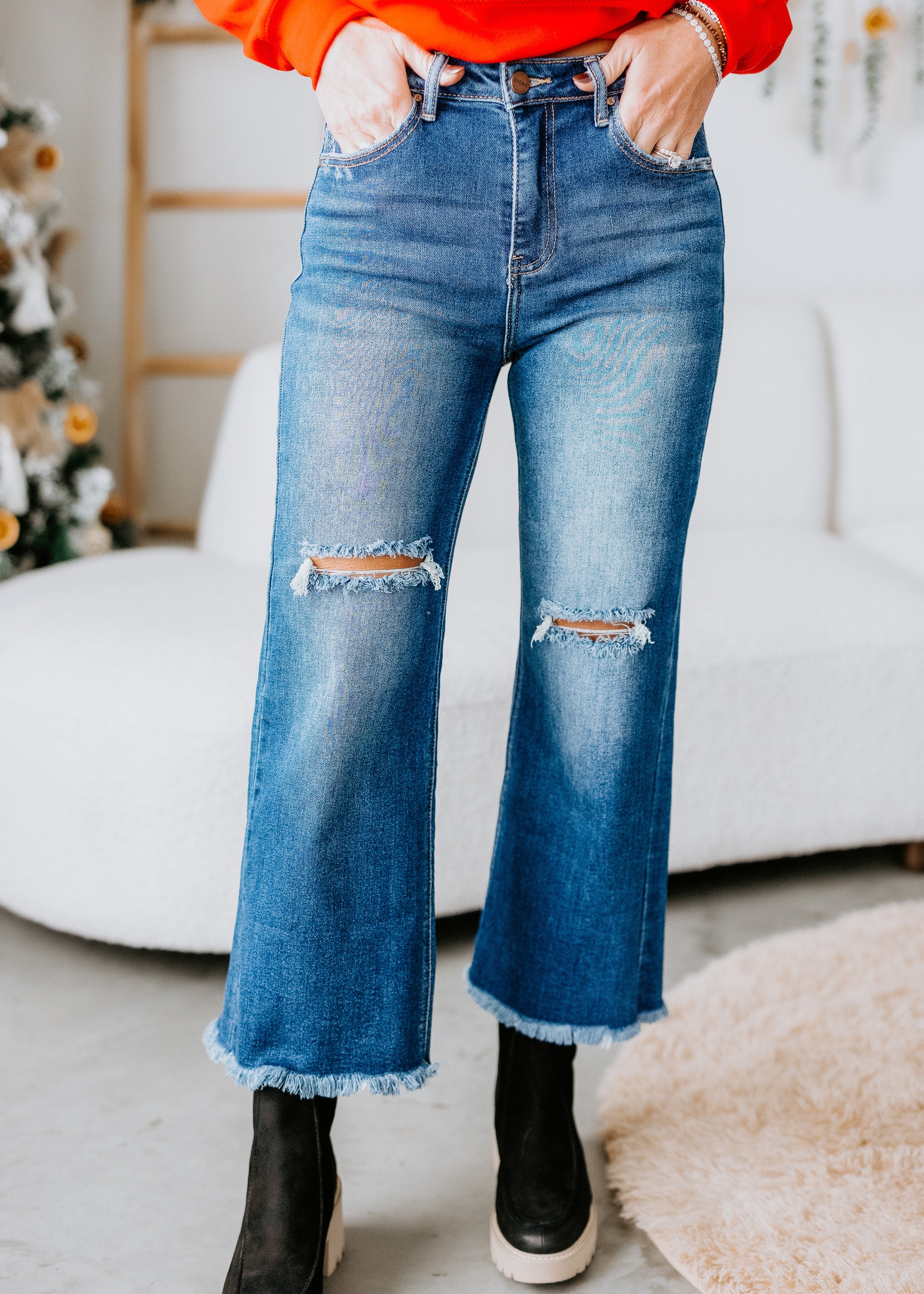 image of Curvy Viola Wide Leg Jeans