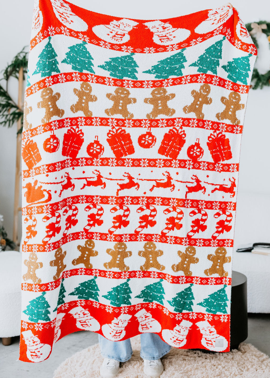 image of Holiday Comfy Luxe Throw Blankets