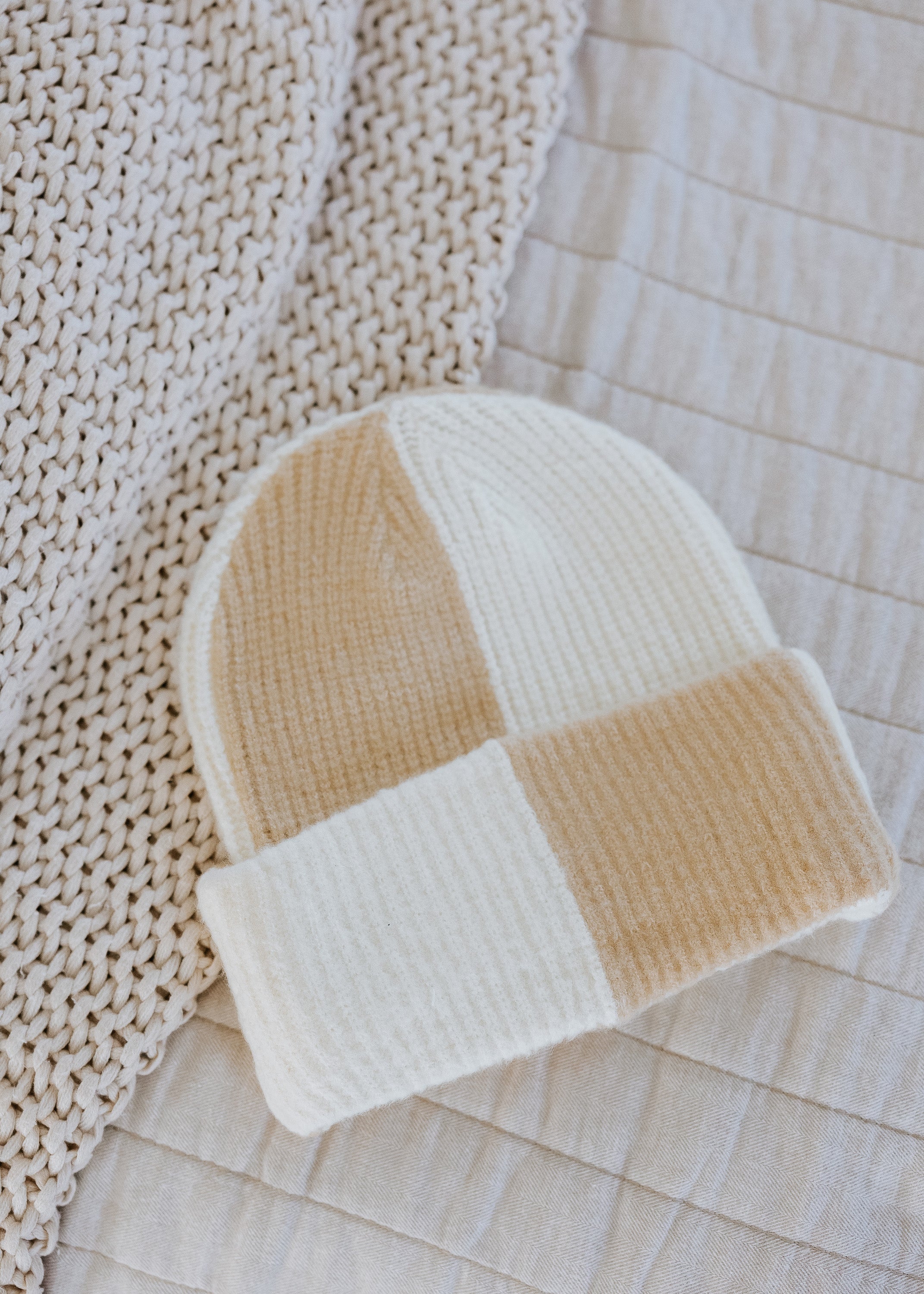 image of Checkered Knit Beanie