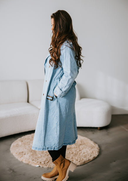 Tate Denim Trench Coat