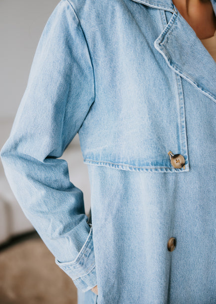 Tate Denim Trench Coat