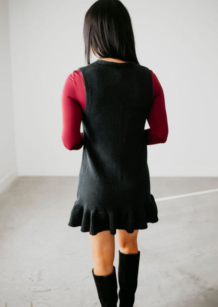 Della Ruffle Hem Knit Dress | Lauriebelles Della Ruffle Hem Knit Dress | Lauriebelles