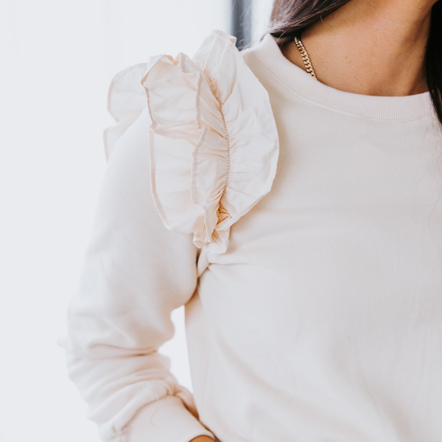 Madeline Ruffle Sweatshirt