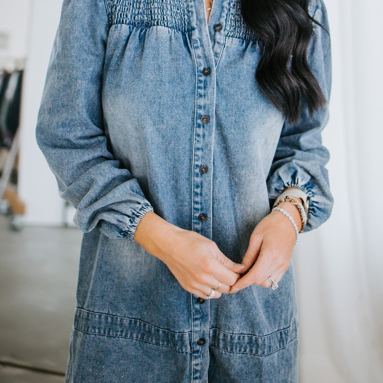 Denver Denim Babydoll Dress