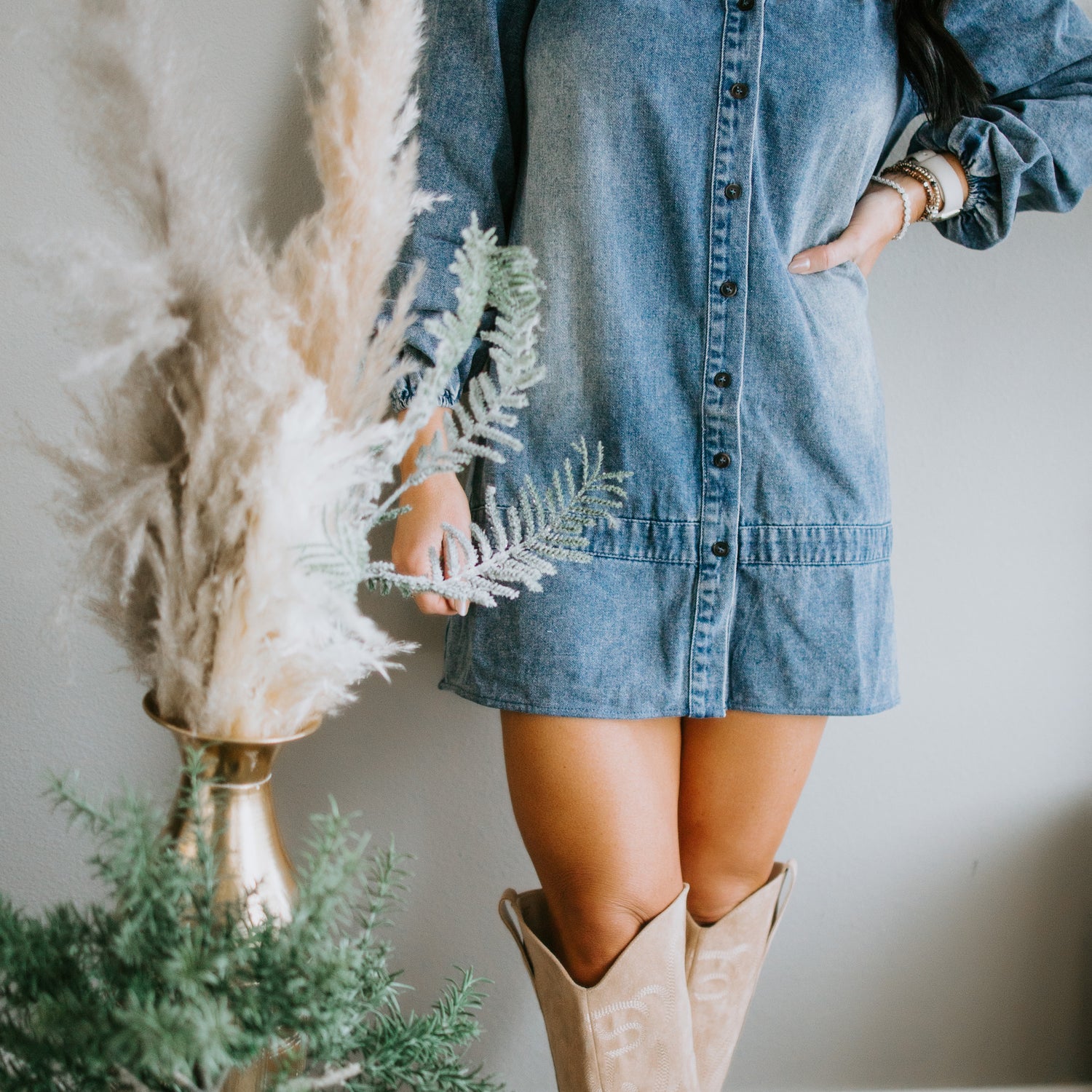 Denver Denim Babydoll Dress