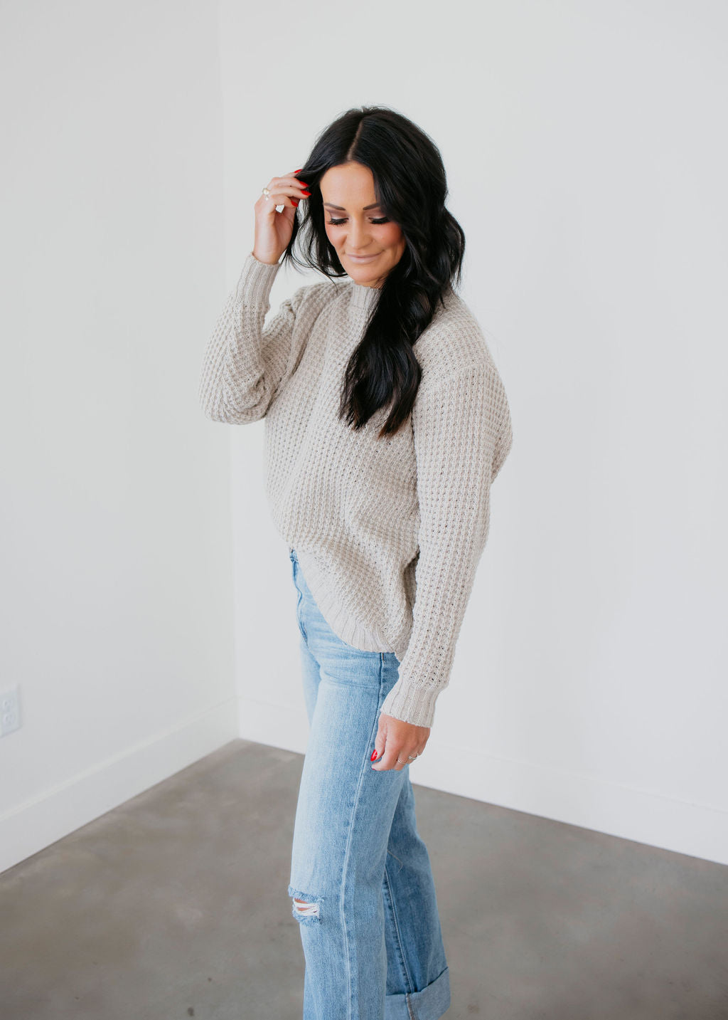 Gayle Waffle Knit Sweater