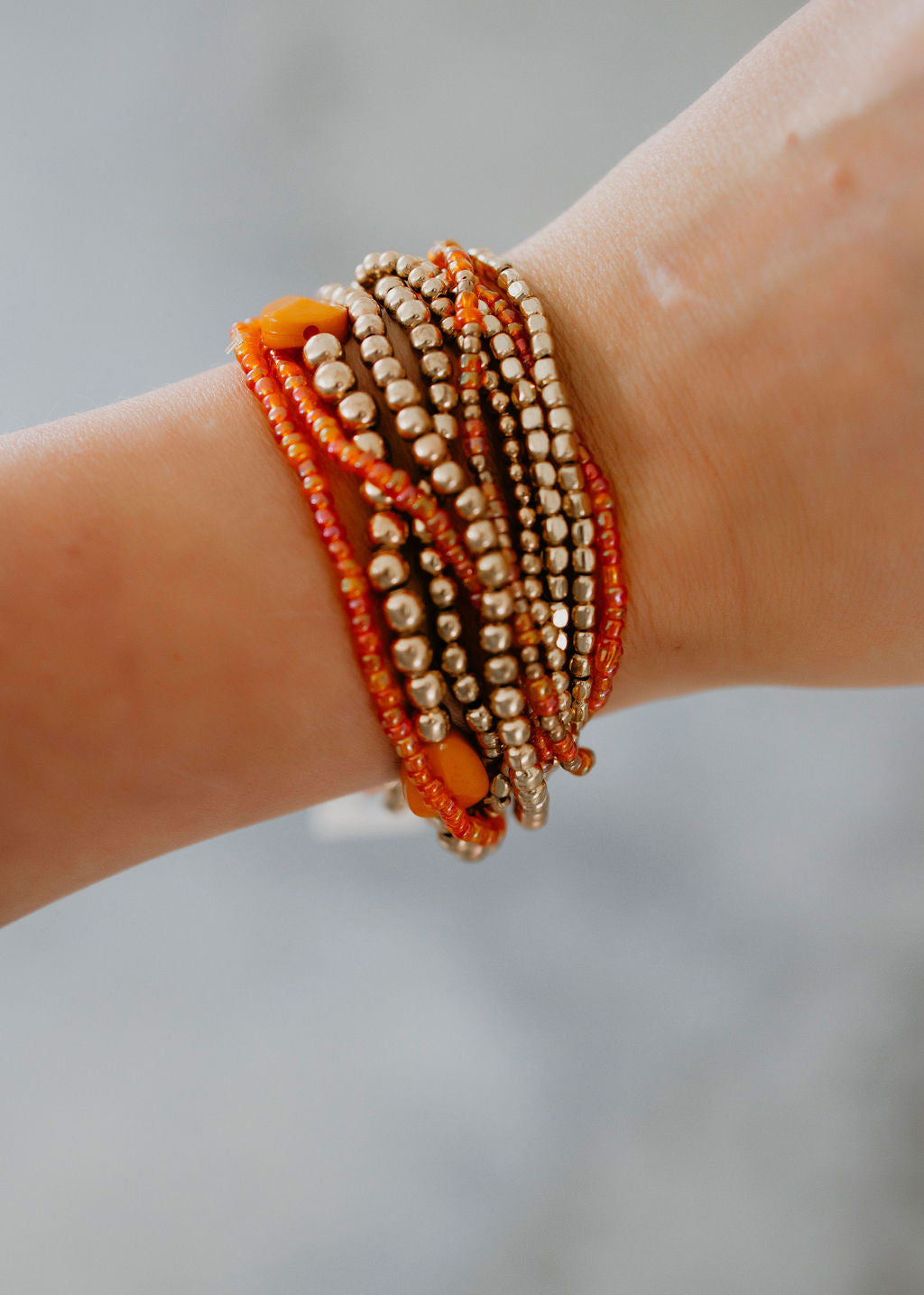 Layered Bead Stretch Bracelet