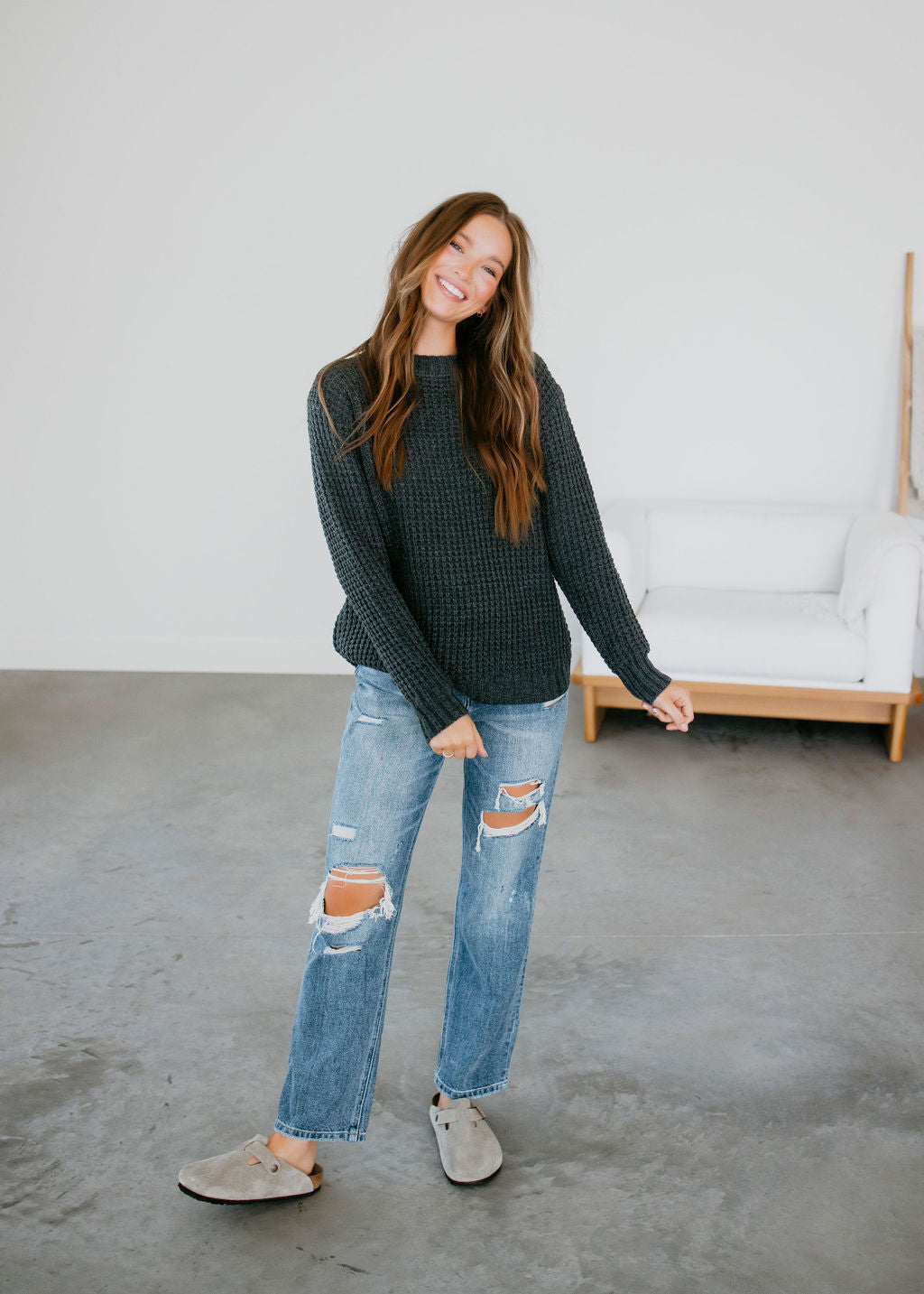 Gayle Waffle Knit Sweater