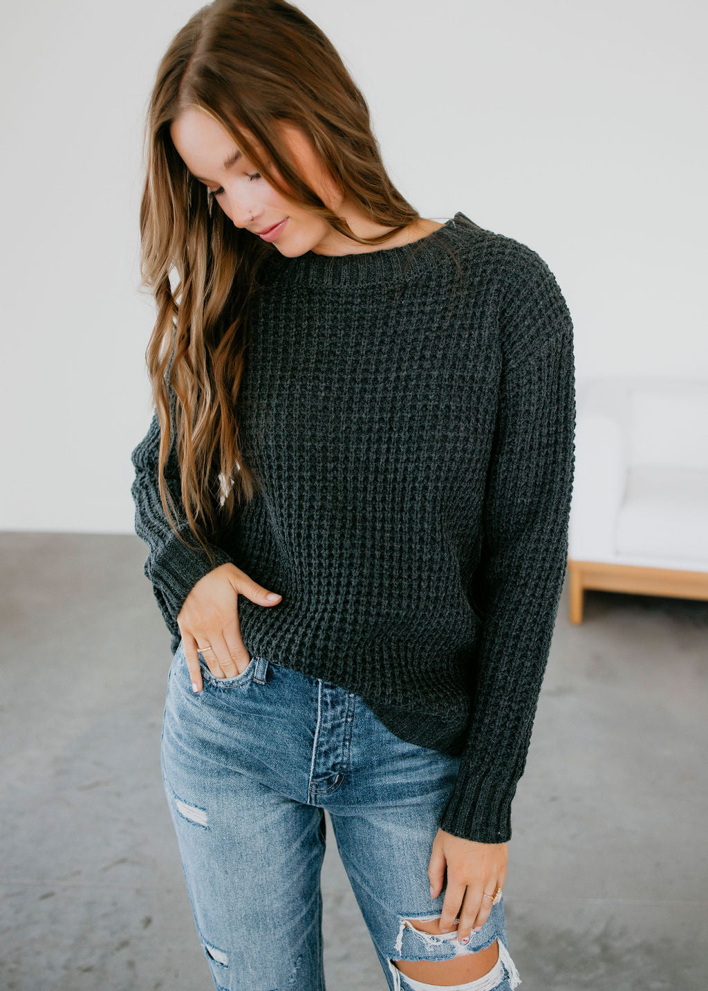 Gayle Waffle Knit Sweater