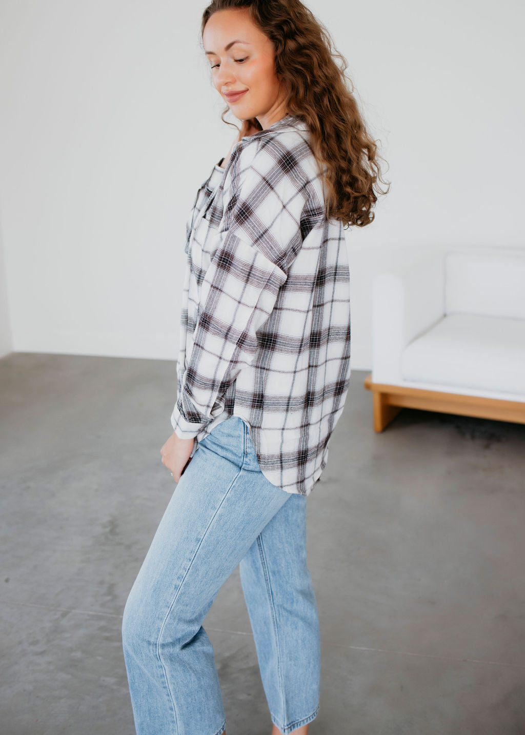 Josey Plaid Top