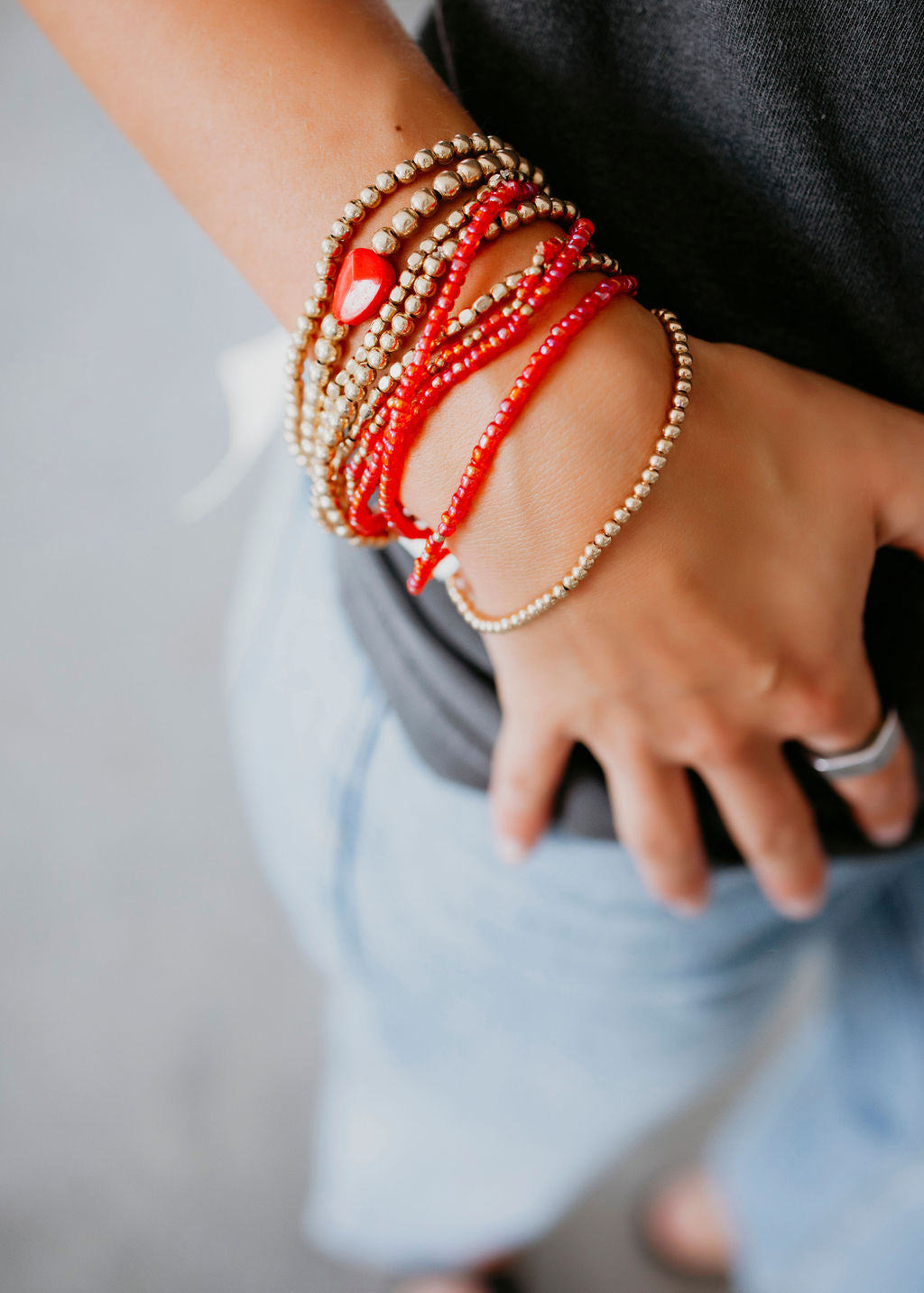 Layered Bead Stretch Bracelet