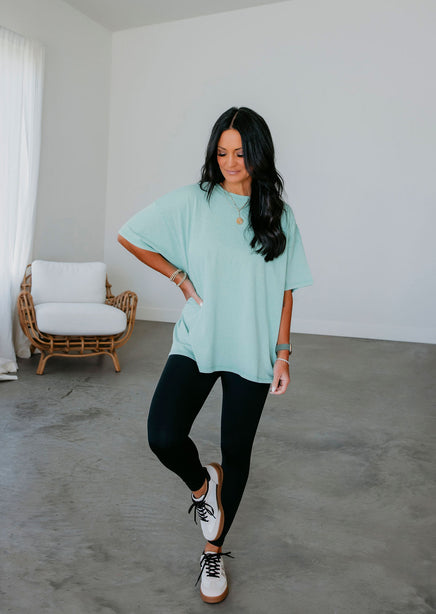 Brinley Oversized Mineral Wash Tee product view