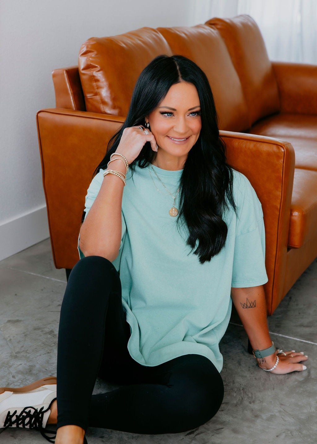 Brinley Oversized Mineral Wash Tee