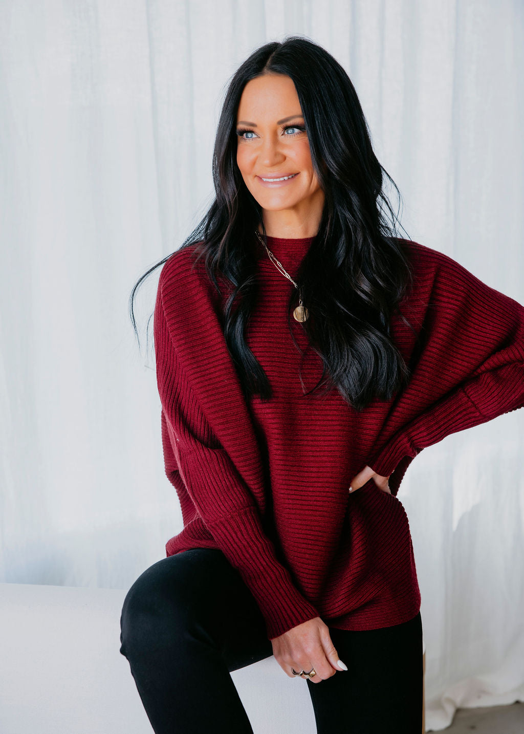 Esther Ribbed Knit Sweater