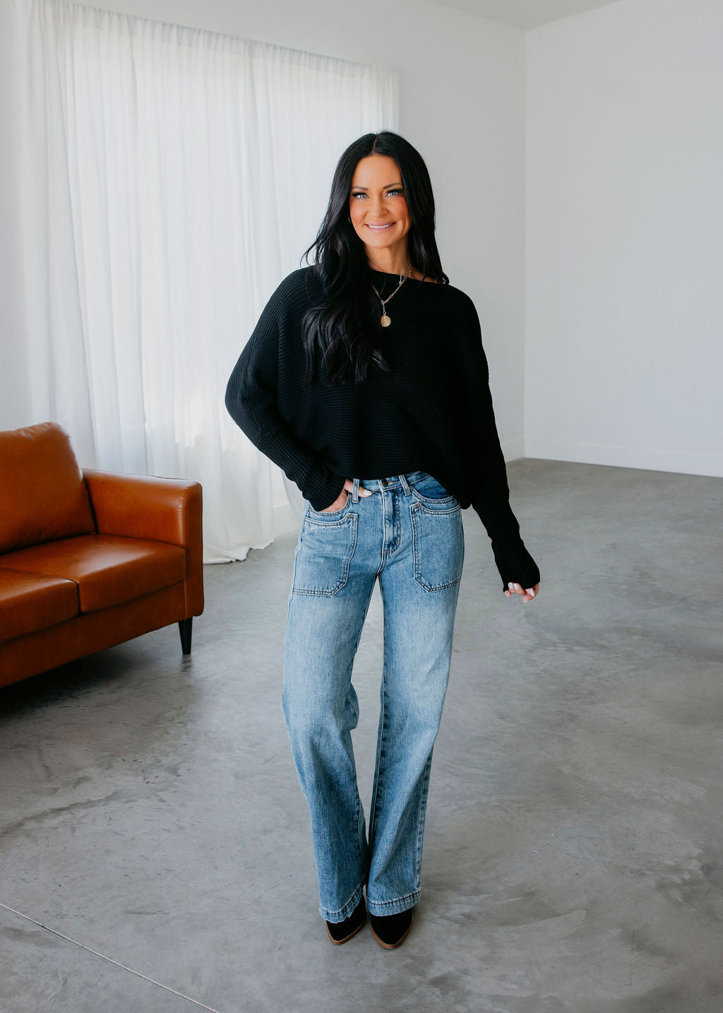 Esther Ribbed Knit Sweater