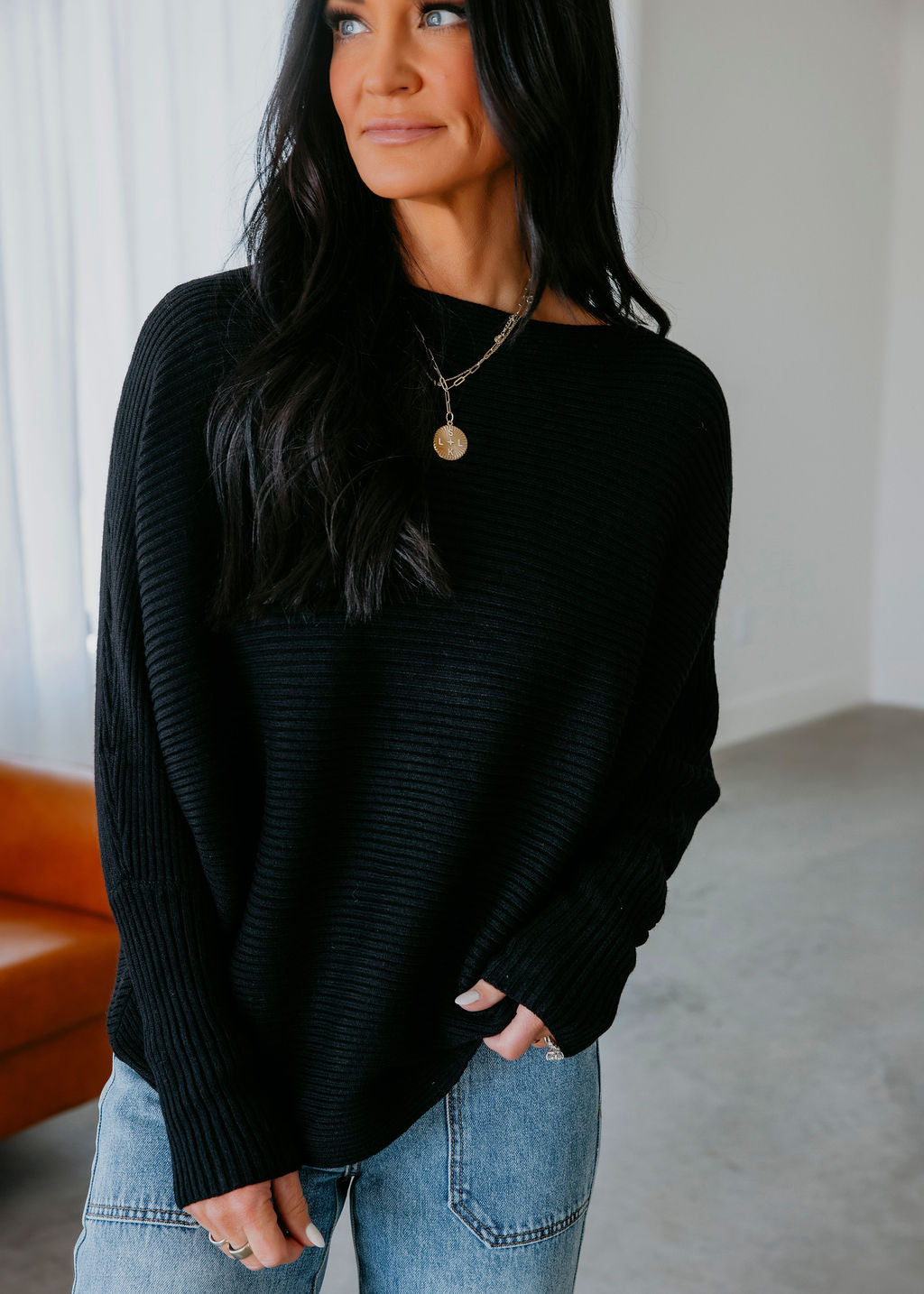 image of Esther Ribbed Knit Sweater