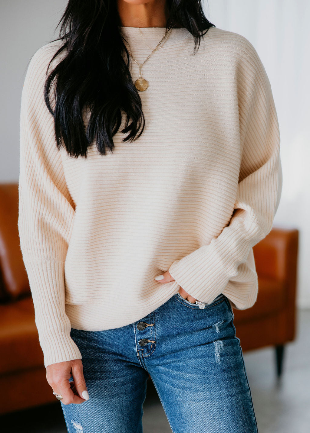 Esther Ribbed Knit Sweater