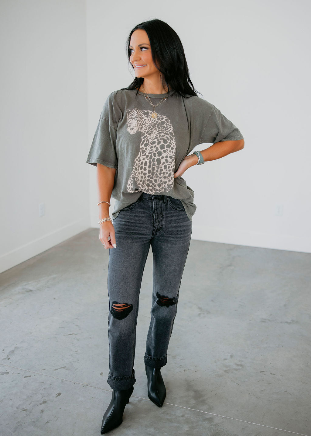 Cheetah Print Graphic Tee