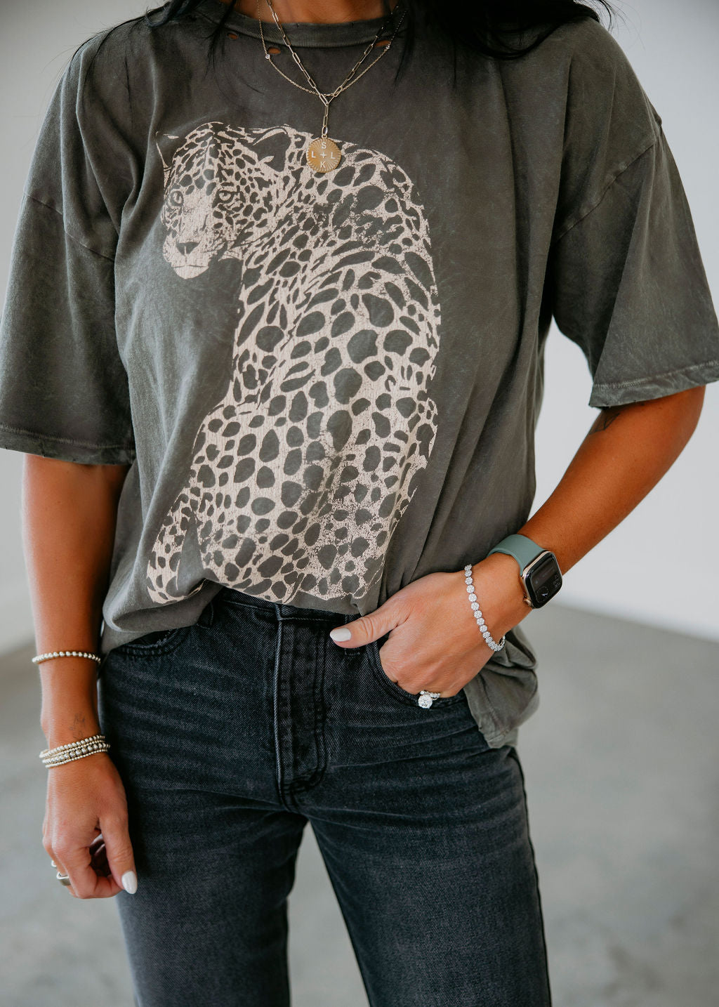 Cheetah Print Graphic Tee