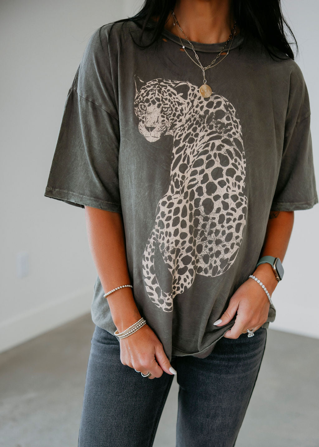 Cheetah Print Graphic Tee