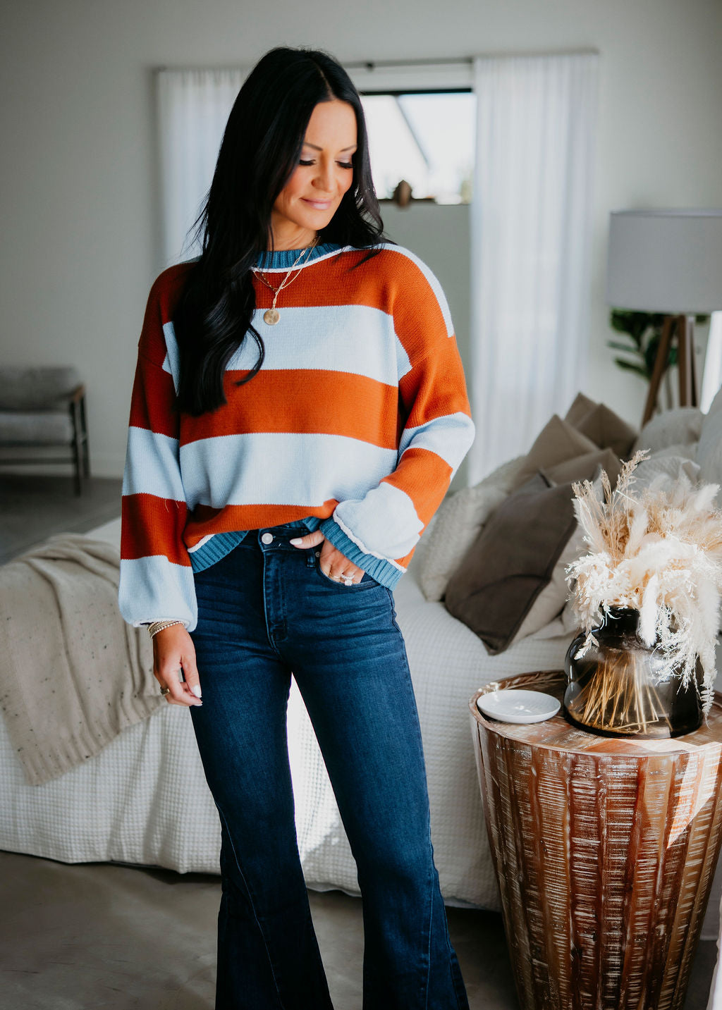Kelson Striped Knit Sweater