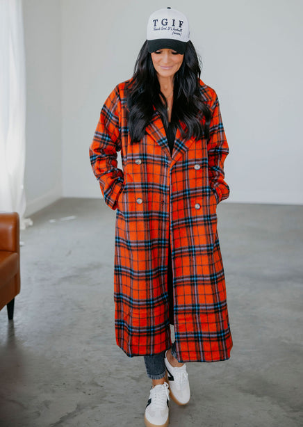 Jensyn Plaid Trench Coat product view
