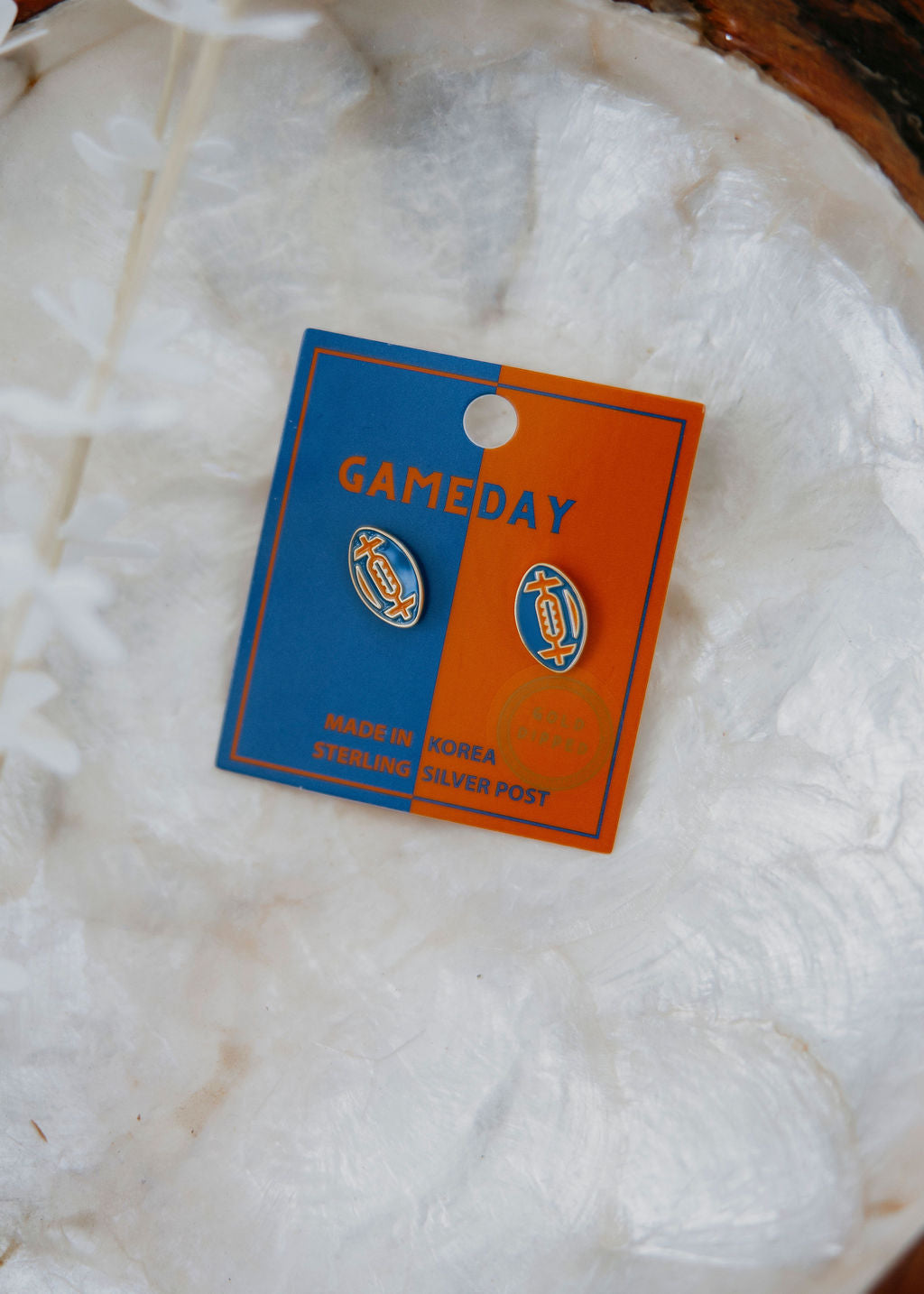 image of Gameday Football Stud Earrings
