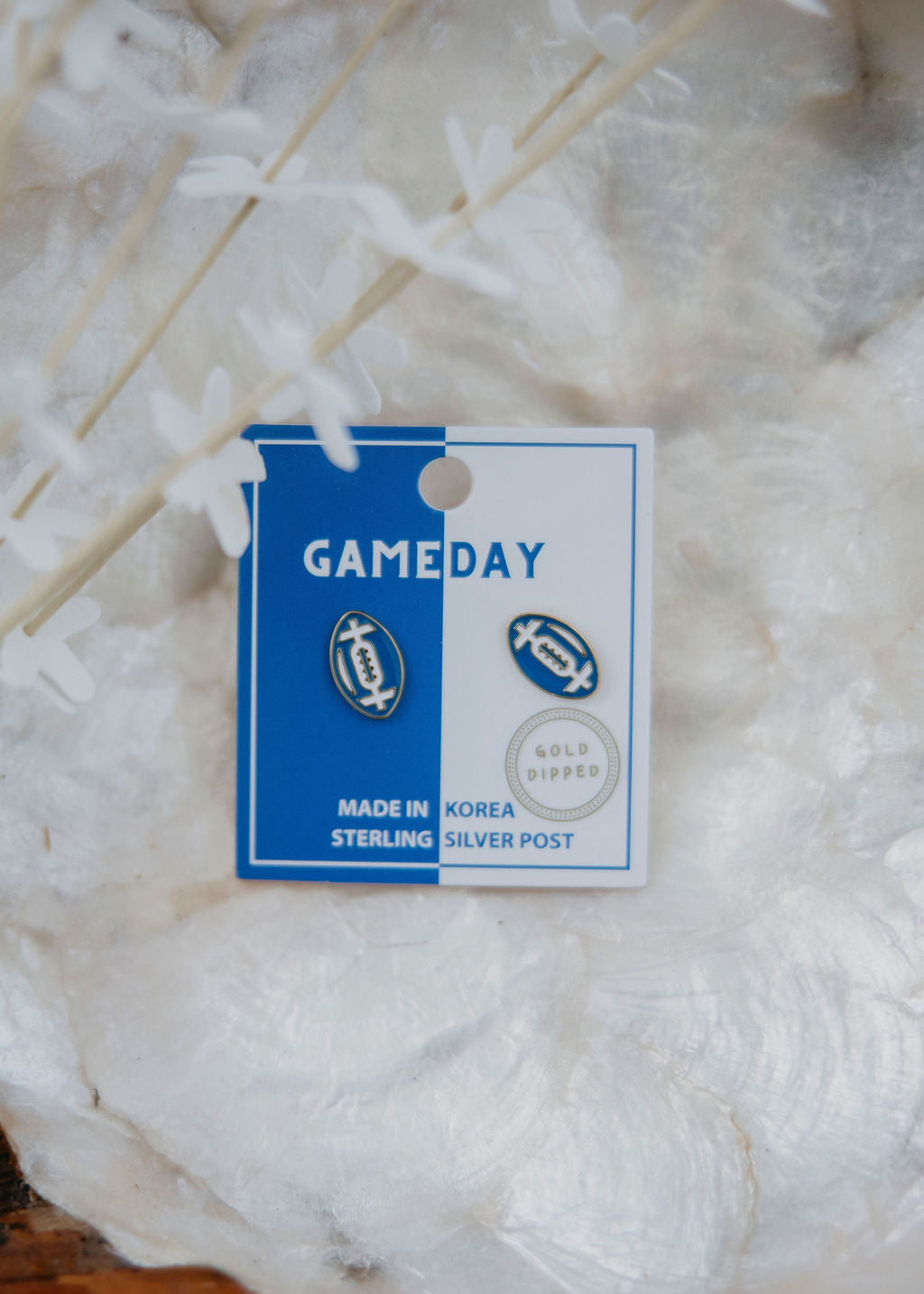 image of Gameday Football Stud Earrings