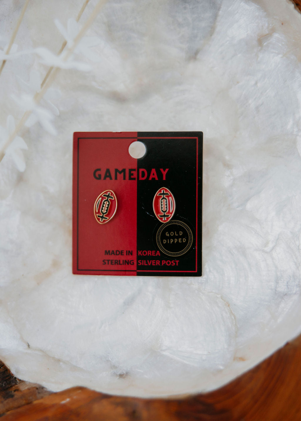 image of Gameday Football Stud Earrings