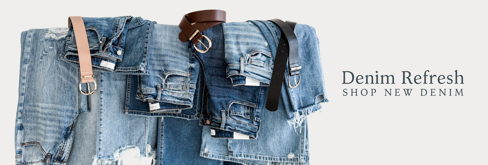 Denim refresh. Shop new denim.