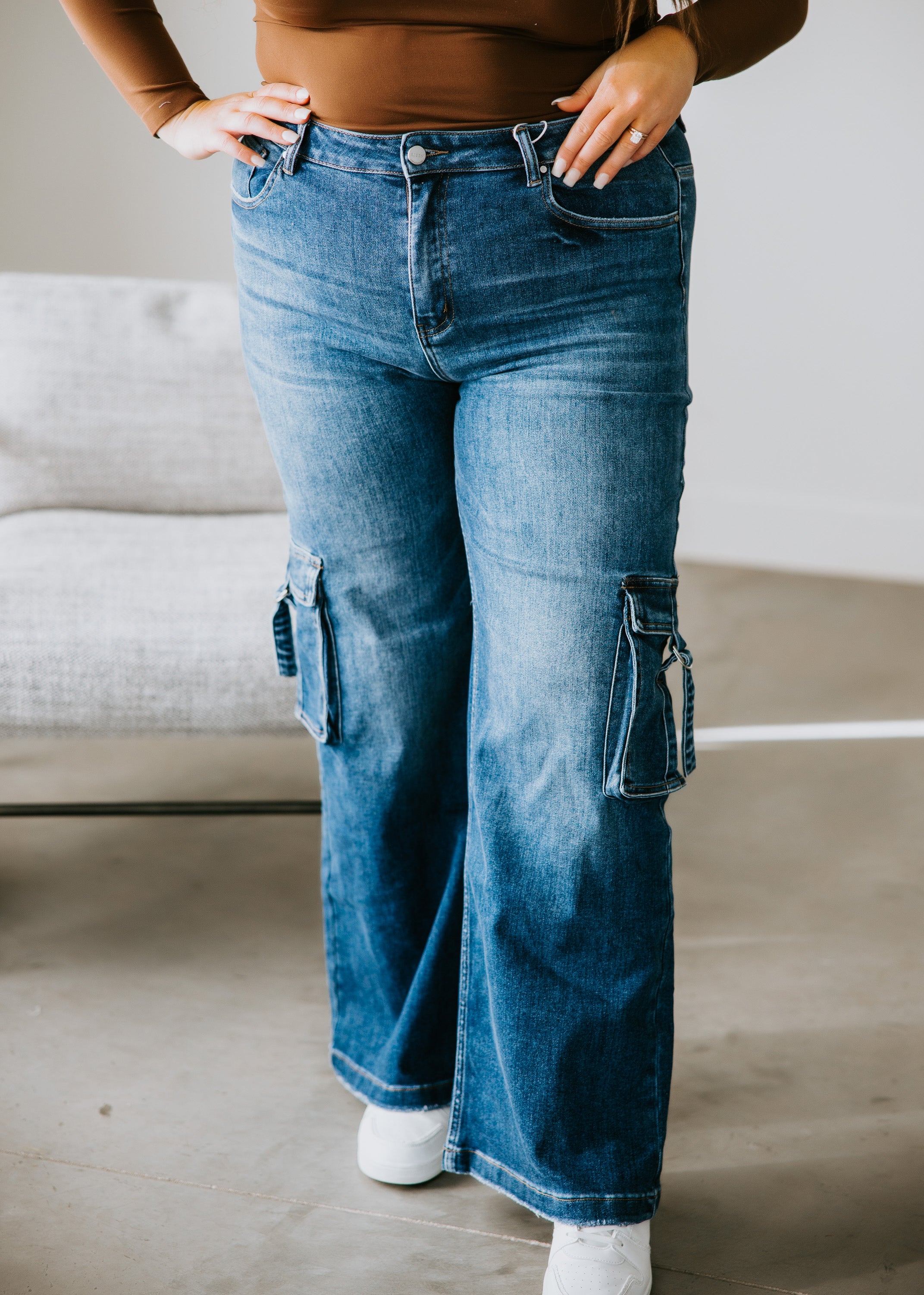 image of Curvy Bette Cargo Jeans