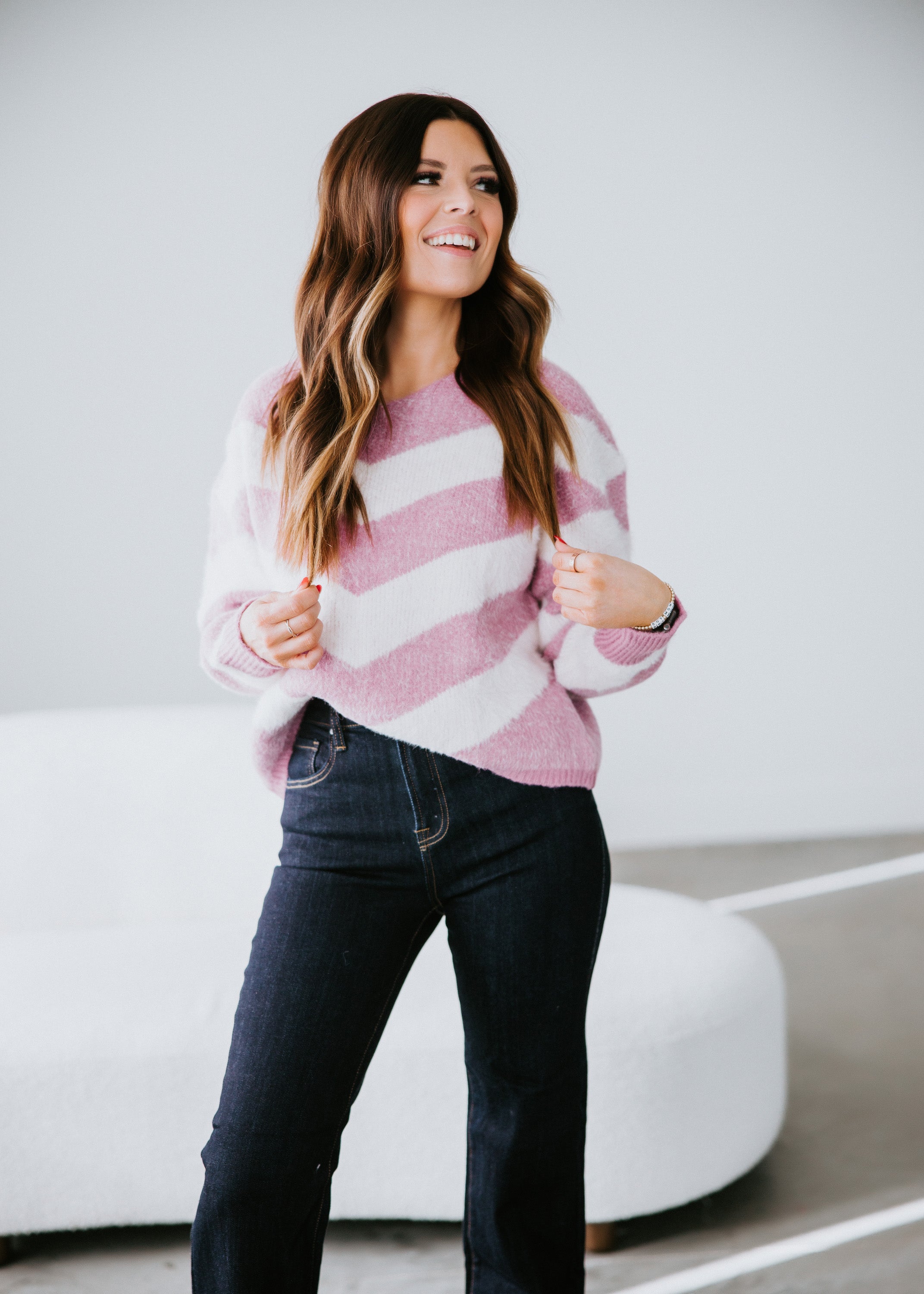 image of Elise Chevron Sweater