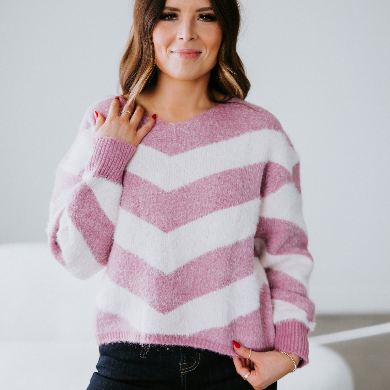 Elise Chevron Sweater