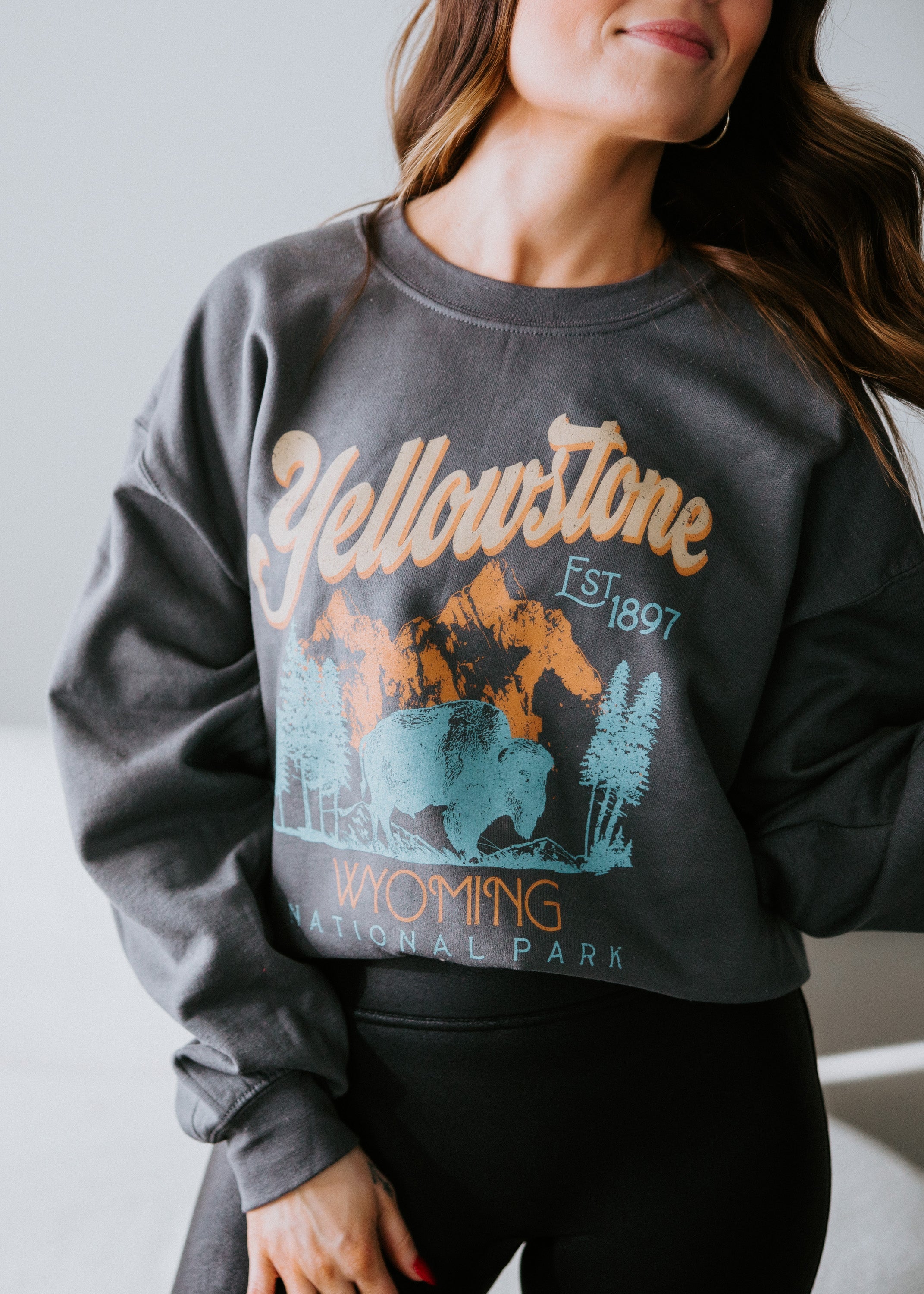 image of Yellowstone Wyoming Graphic Sweatshirt