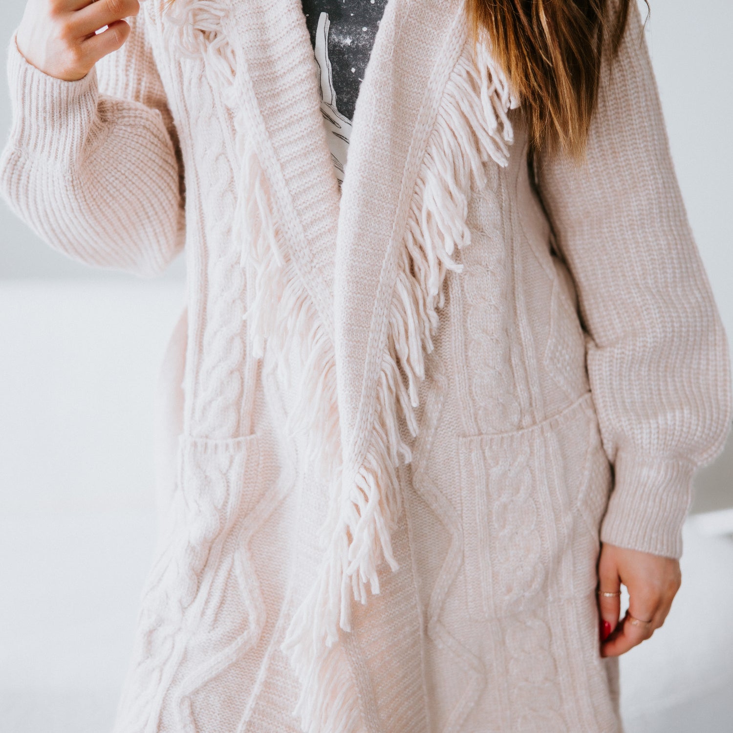 Flyn Fringe Belted Cardigan