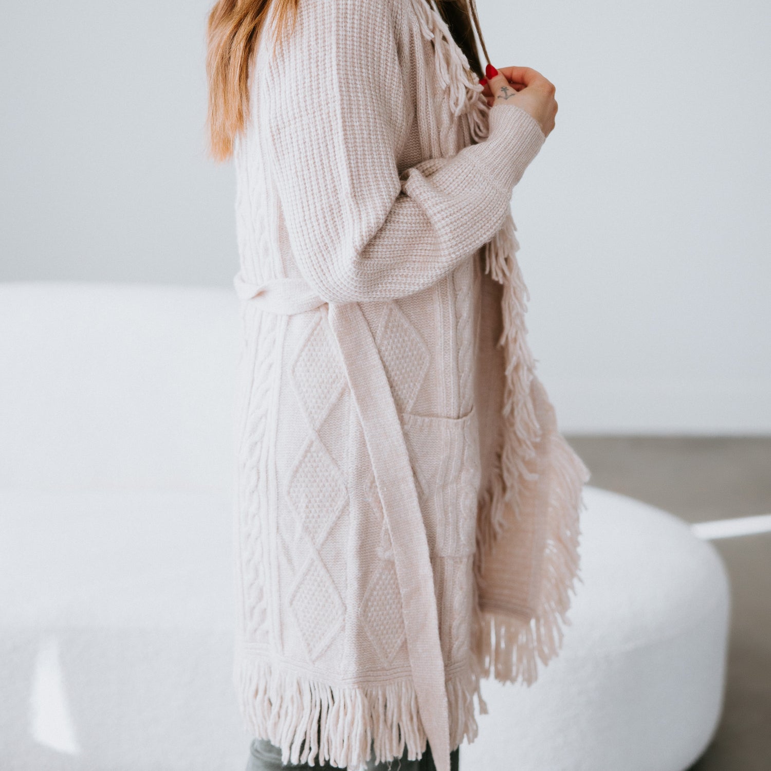 Flyn Fringe Belted Cardigan