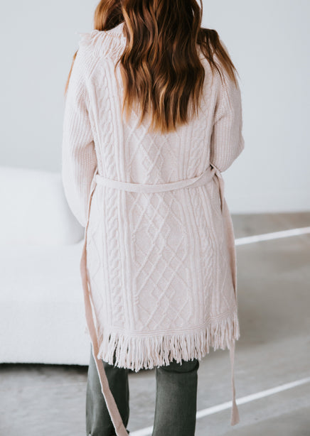 Flyn Fringe Belted Cardigan