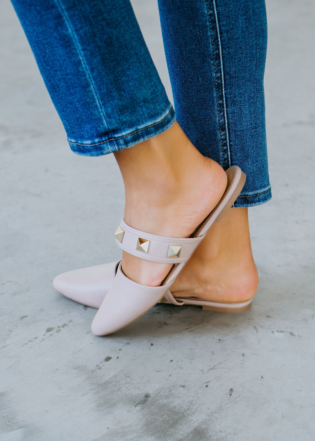 Time To Shine Studded Mule