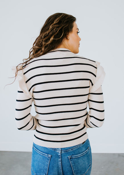 Melanie Striped Knit Top