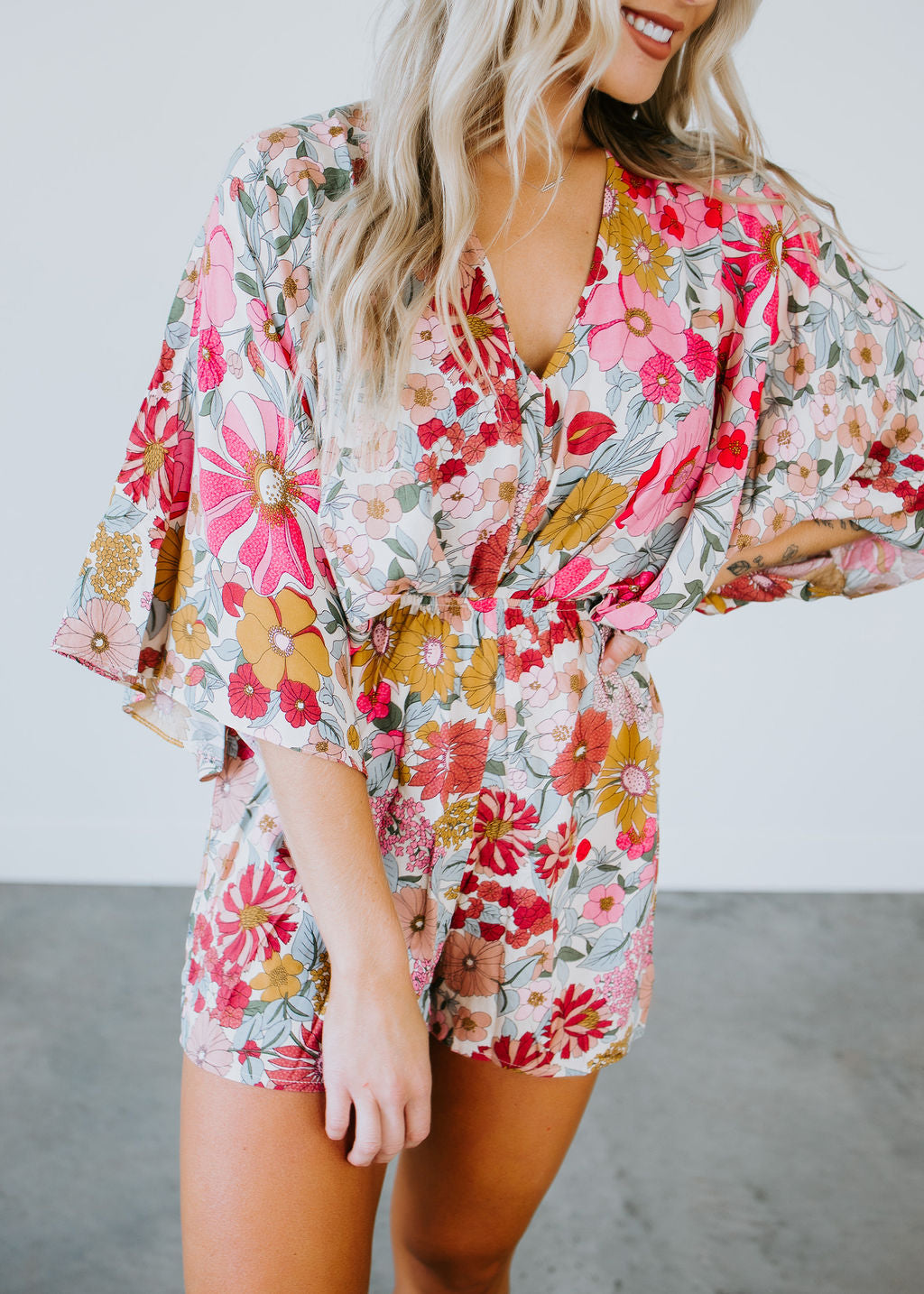 Iris Floral Romper