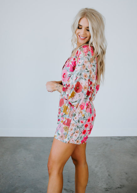 Iris Floral Romper