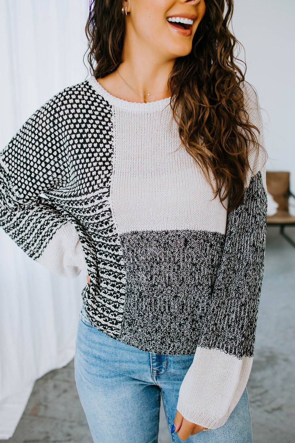 image of Kay Colorblock Knit Sweater