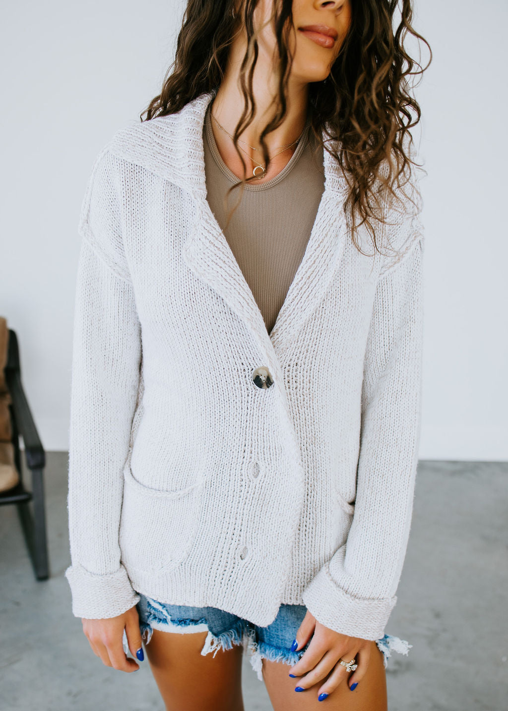 image of Brielle Collared Cardigan
