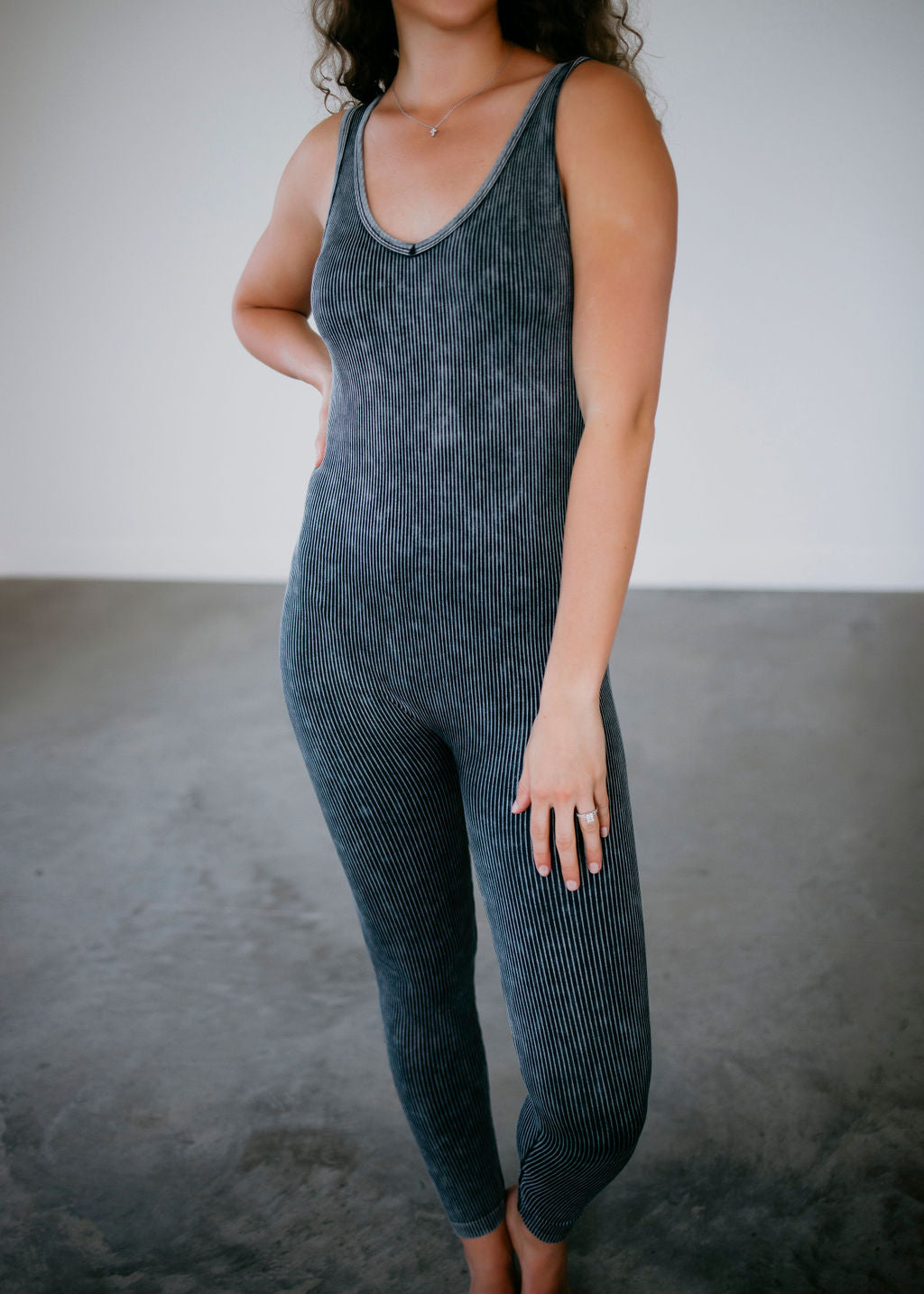 Maxine Ribbed Sports Jumpsuit